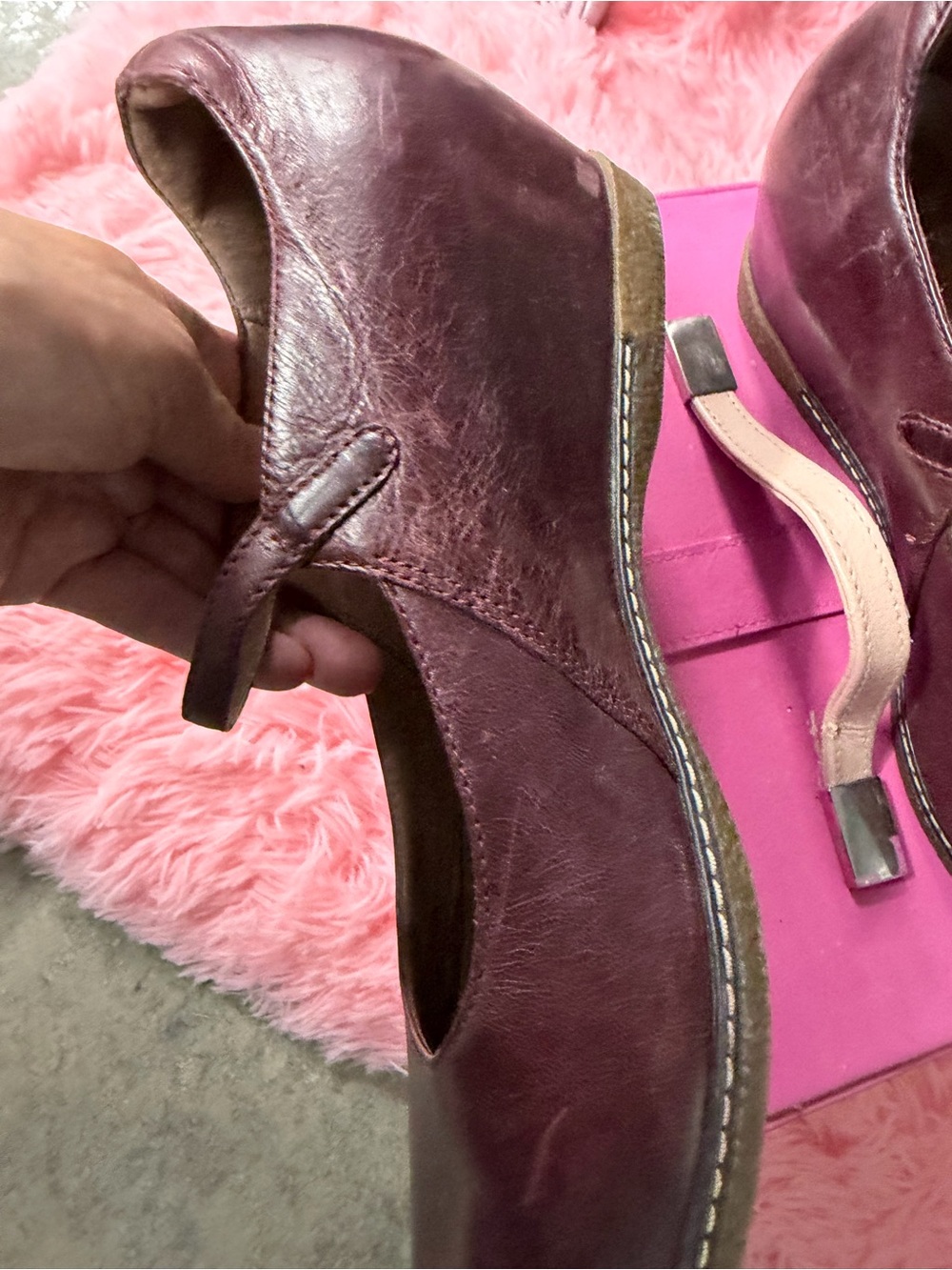 Dansko Mary Jane Wedge Pumps in Wine - Picture 5 of 10